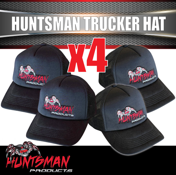 x4 Huntsman Products Adjustable Snapback Mesh Trucker Hat, 1 Size Fits Most