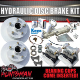 10" Trailer Marine Grade Hydraulic Disc Brake Kit + Coupling & Hydraulic Line kit. Japanese Bearings
