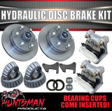 12" Trailer Caravan 6 Stud Hydraulic Disc Brake Kit. Stainless Steel Pistons