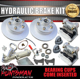 12" Trailer Marine 6 Stud Hydraulic Disc Brake Kit With Full Coupling & Hydraulic Line kit