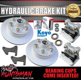 12" Trailer 6 Stud Marine Grade Hydraulic Disc Brake Kit. Japanese Bearings Stainless Pistons