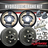 1400Kg Single Axle Trailer Kit.  Hydraulic Drum Brakes. Slipper Springs.  Machined Stub Axles
