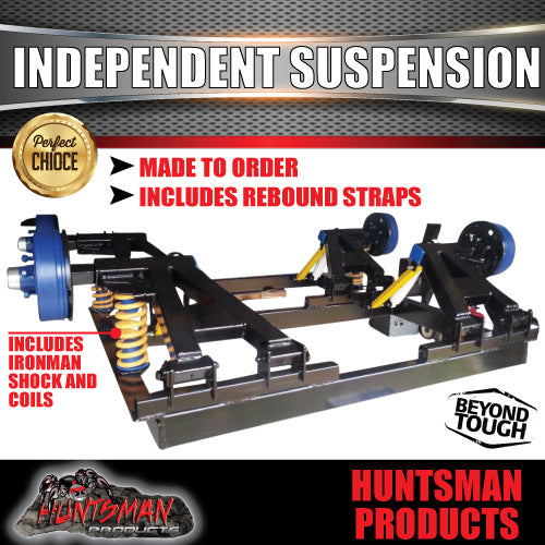 4000KG TANDEM INDEPENDENT SUSPENSION. IRONMAN SHOCKS & COILS