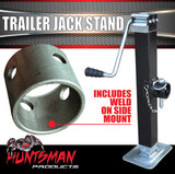 1x Canopy Trailer Caravan Jack Stand 3600kg Rated With Mount Hinge.  Heavy Duty 600mm Extension