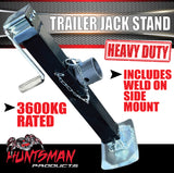 1x Canopy Trailer Caravan Jack Stand 3600kg Rated With Mount Hinge.  Heavy Duty 600mm Extension
