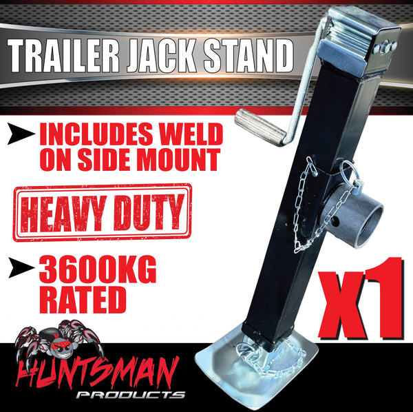 1x Canopy Trailer Caravan Jack Stand 3600kg Rated With Mount Hinge.  Heavy Duty 600mm Extension