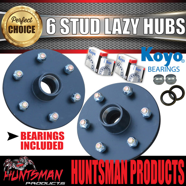 2x 6 stud trailer Caravan hubs 6/139.7 & Slimline S/L KOYO bearings. 192.4mm