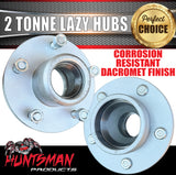 2X 2 Tonne 5 Stud Landcruiser Stud Pattern Trailer Hubs 5/150 pcd 2000kg Bearings