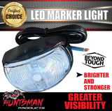 10x Huntsman Products Front White Outline LED Truck Trailer Marker Light lamp 10-30 Volt