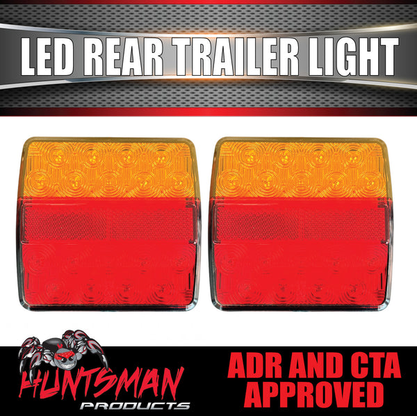 Huntsman LED Rear Combination Trailer Light Surface Mount 105x100mm 18 LED's Per Lamp !!