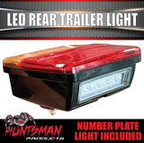 Huntsman LED Rear Combination Trailer Light inc Number Plate 105x100mm 12V 24 LED's !!