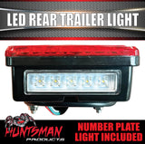 Huntsman LED Rear Combination Trailer Light inc Number Plate 105x100mm 12V 24 LED's !!