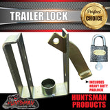 Heavy Duty Universal Tow Ball Trailer Caravan Coupling Lock Hitch + Lock & Keys