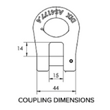 2 x 13mm 3500Kg ATM Mawby Hook Trailer Safety Chain Coupling AS4177.4