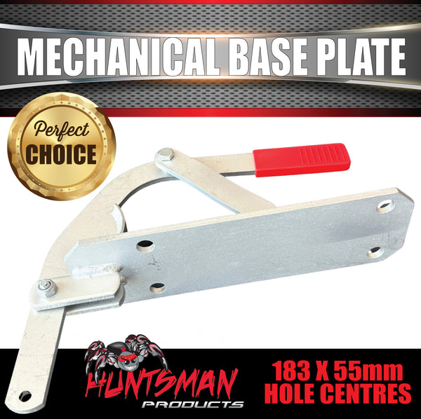 Trailer Caravan Mechanical Coupling Base Plate & Curved Brake Arm lever Dacromet Finish