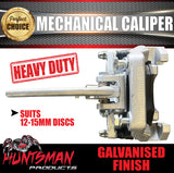 x2 Heavy Duty Trailer Caravan Galvanised Mechanical Disc Brake Calipers. concealed pads