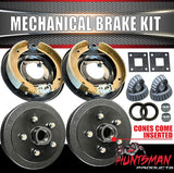 9" Trailer Caravan Mechanical Drum Brake Kit. 5 & 6 Stud Pattern Available