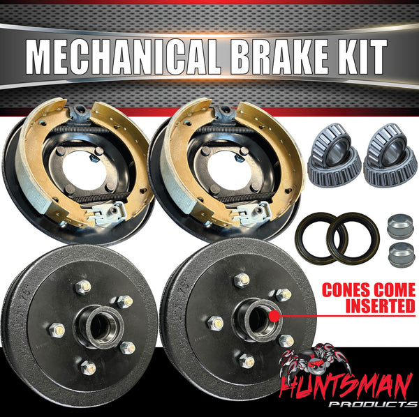 9" Trailer Caravan Mechanical Drum Brake Kit.  5 & 6 Stud Pattern Available