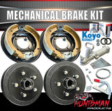 9" Trailer Caravan Mechanical Drum Brake + Coupling & Fitting Kit. Koyo Japanese Bearings.