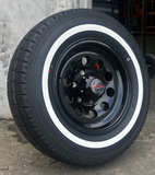 15" 6 Stud Trailer Caravan Baby Mongrel Mag Wheel & 205/70R15C Whitewall Tyre