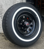 15" 6 Stud Trailer Caravan Baby Mongrel Mag Wheel Rim & 195R15C Whitewall Tyre