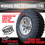 16x8 Polished Mongrel Mag Rim 6/139.7 PCD & 265/75R16 Roadcruza RA8000 Tyre