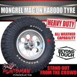 16x8 Polished Mongrel Mag Rim 6/139.7 PCD & 265/75R16 Roadcruza RA8000 Tyre