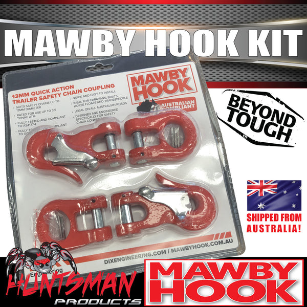 2 x 13mm 3500Kg ATM Mawby Hook Trailer Safety Chain Coupling AS4177.4