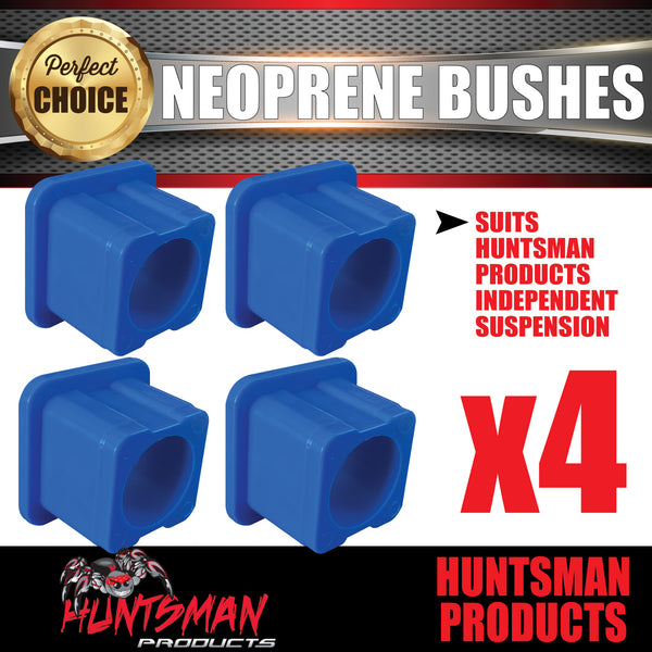 X4 Huntsman Products Caravan Trailer Independent Suspension Neoprene Bushes 40mm