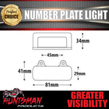 Huntsman Products LED Number Plate Light Licence Lamp Trailer Caravan Truck Ute 10-30V CTA Approved