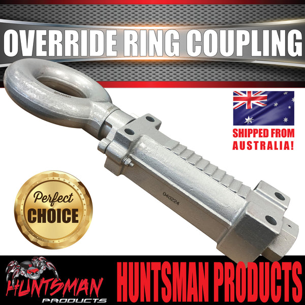 2000kg Trailer Caravan Override Ring Coupling Hitch Suit Pintle Hook. CTA Approved