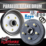2X Trailer 10" Drums Suit 5 Stud Landcruiser. 5/150 PCD & Japanese Parallel Bearings
