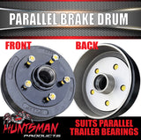 2X Trailer Caravan 10" Drums Suit 5 Stud Ford 5/114.3 PCD & S/L Parallel Bearings L68149