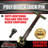 Poly Block coupling Pin & Lock Suit Huntsman Treg Trig For Trailer Caravan