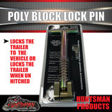 Poly Block coupling Pin & Lock Suit Huntsman Treg Trig For Trailer Caravan