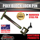 Poly Block coupling Pin & Lock Suit Huntsman Treg Trig For Trailer Caravan