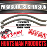 x2 Dacromet 15mm Trailer Parabolic 1000kg Springs + U Bolt & Hanger Kit.