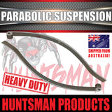 x2 Dacromet 15mm Trailer Parabolic 1000kg Springs + U Bolt & Hanger Kit.