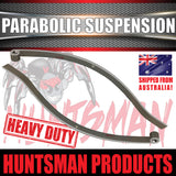 x2 Dacromet 18mm Trailer Parabolic 1500kg Springs + U Bolt & Hanger Kit.
