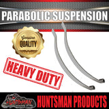 x2 Dacromet 15mm Trailer Parabolic 1000kg Springs + U Bolt & Hanger Kit.