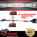 12V Stop Tail Indicator Plug & Play LED Trailer Light Kit inc Number Plate Light & Flat Plug 6x4 - 7x5