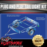 12V Stop Tail Indicator Plug & Play LED Trailer Light Kit inc Number Plate Light & Flat Plug 6x4 - 7x5