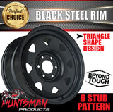17X8 6 Stud Black Thunder Steel Wheel Rim +20 Offset 6/130 PCD Fits Mercedes LDV Hiace
