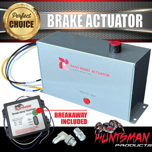 Raso Caravan Boat Trailer Electric Over Hydraulic Actuator & Breakaway Unit. 1600 PSI.  3yr Warranty