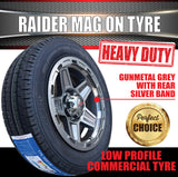 Low Profile Boat Trailer 14" Ford Stud Gunmetal Raider Mag Rim & 175/65R14C Tyre