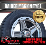Low Profile Boat Trailer 14" Ford Stud Gunmetal Raider Mag Rim & 175/65R14C Tyre
