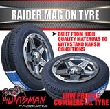 Low Profile Boat Trailer 14" Ford Stud Gunmetal Raider Mag Rim & 175/65R14C Tyre