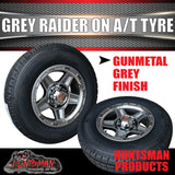 14"  Ford Pattern Boat Trailer Caravan Gunmetal Raider Mag Wheel & 195R14C Tyre