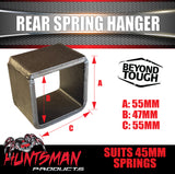 Rear Trailer Slipper Spring Hanger With Support Brace Suit 45mm Wide Springs