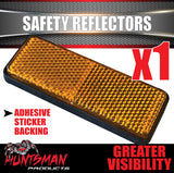 x1 Huntsman Amber Orange Trailer Truck Caravan Adhesive Reflector 85x30mm, CTA Approved